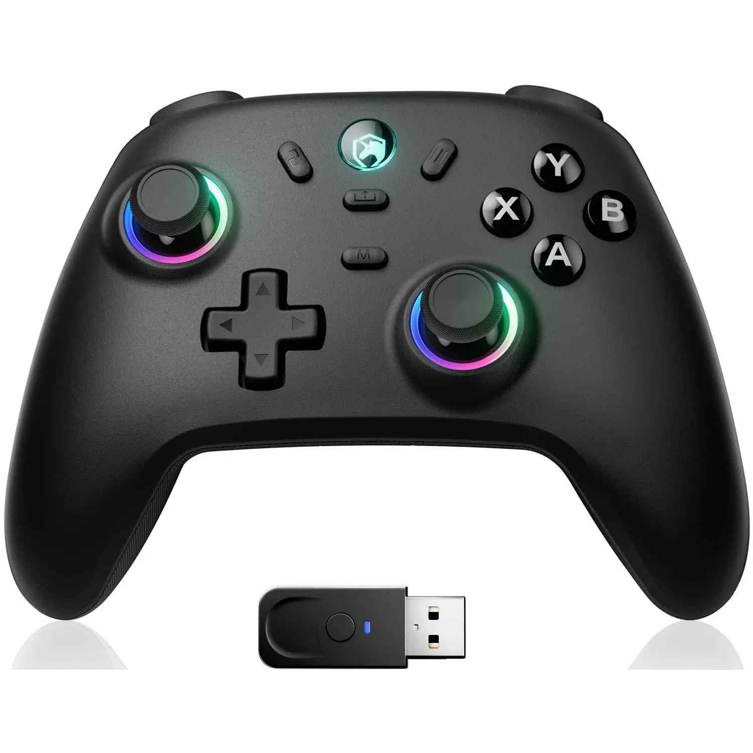 PC Gaming Controller - Hall Effect Joystick, 2.4G & Wired 1000Hz Polling Rate, 800mAh , Adjustable Turbo/Vibration - for PC//iOS/Android