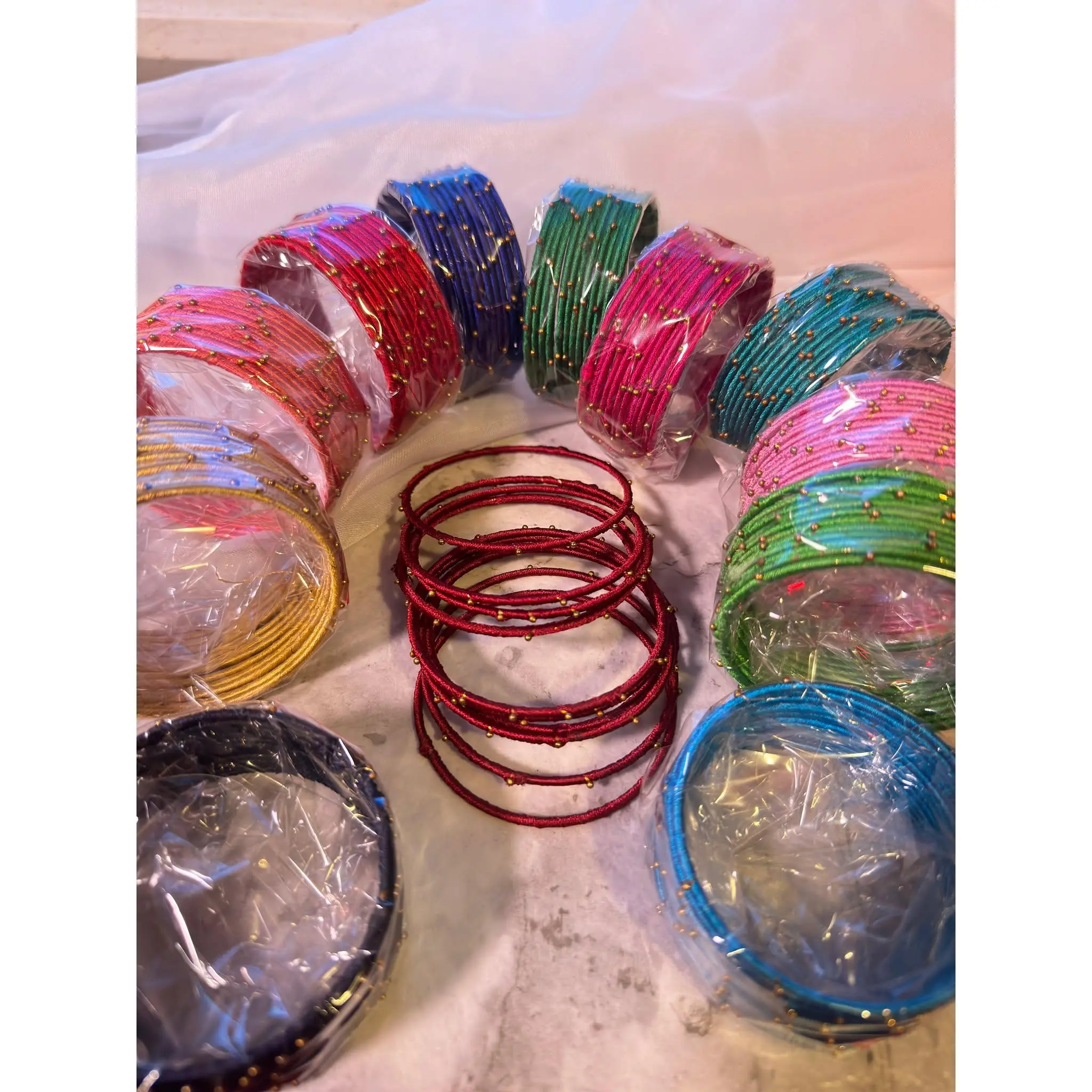 Mix and Match Metal Thread Wrapped Bangles- 12 Colors!