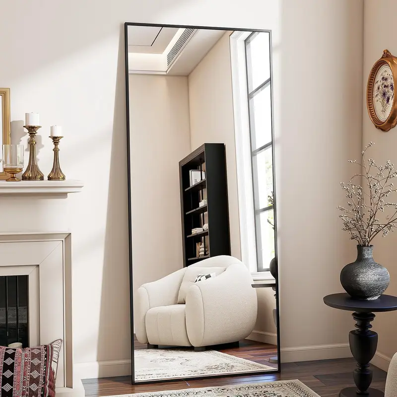 71"x26" Full Length Mirror - Floor Standing, Wall Mountable or Leaning Frameless Durable Mirror for Bedroom, Entryway