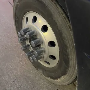 ABS Chrome Plastic Cylinder Push-On Lug Nut Covers, 33mm x 3-1/2", Anti-Rust Lug Nut Cover Caps for Semi Trucks Trailers