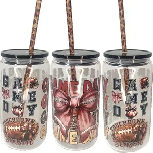 "Game Day" 16oz Glass Cup
