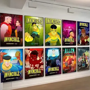 1pc  Posters  Pop Invincible Season 2 Atom Eve Classic Vintage Posters Decoration Painting Wall Art White Kraft Paper Kawaii Room Decor