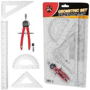 Protractor and Compass for Geometry for  with Rulers and Two Set Squares