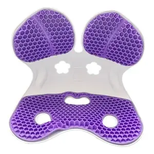 Ergonomic Silicone Gel Seat Cushion - Breathable Honeycomb, Pressure-Relief Chair Pad for Office Furniture