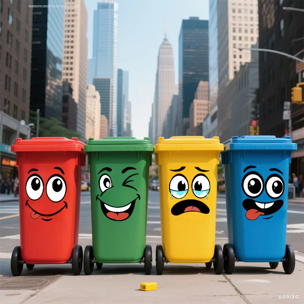 4 Cartoon Face Fun Characters PVC Stickers, Decorative Sticker, Funny Stickers Pack, Glossy & Removable, Indoor/outdoor Use, Perfect for Trash Cans, Fridge, Rvs, Fun Decor Gift Idea, Gift Quality
