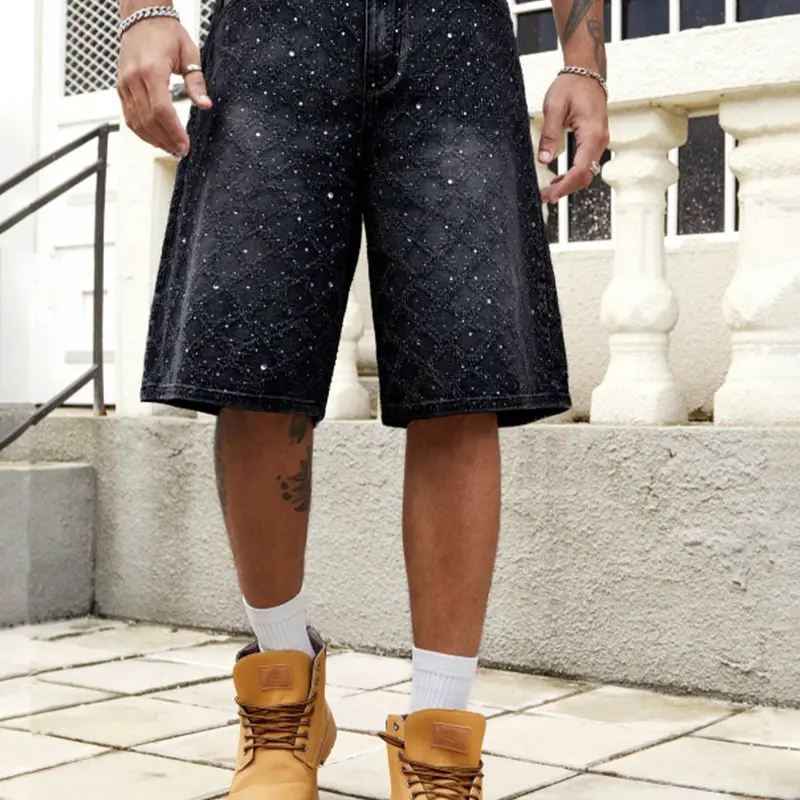 Women's Casual Loose-Fitting Denim Shorts, Jeans Shorts, Summer New American Style Washed High Street Trendy Design, Comfortable Daily Wear, Casual Fashionable Shorts