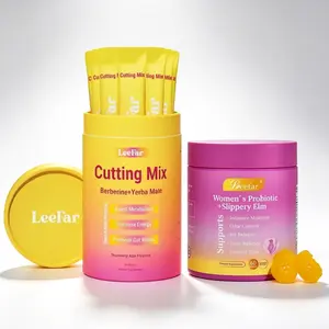 Glow Up Duo Bundle | Women’s Probiotic Slippery Elm Gummies + Berberine Yerba Mate Cutting Mix Powder, Support Gut Health, Metabolism & Feminine Balance