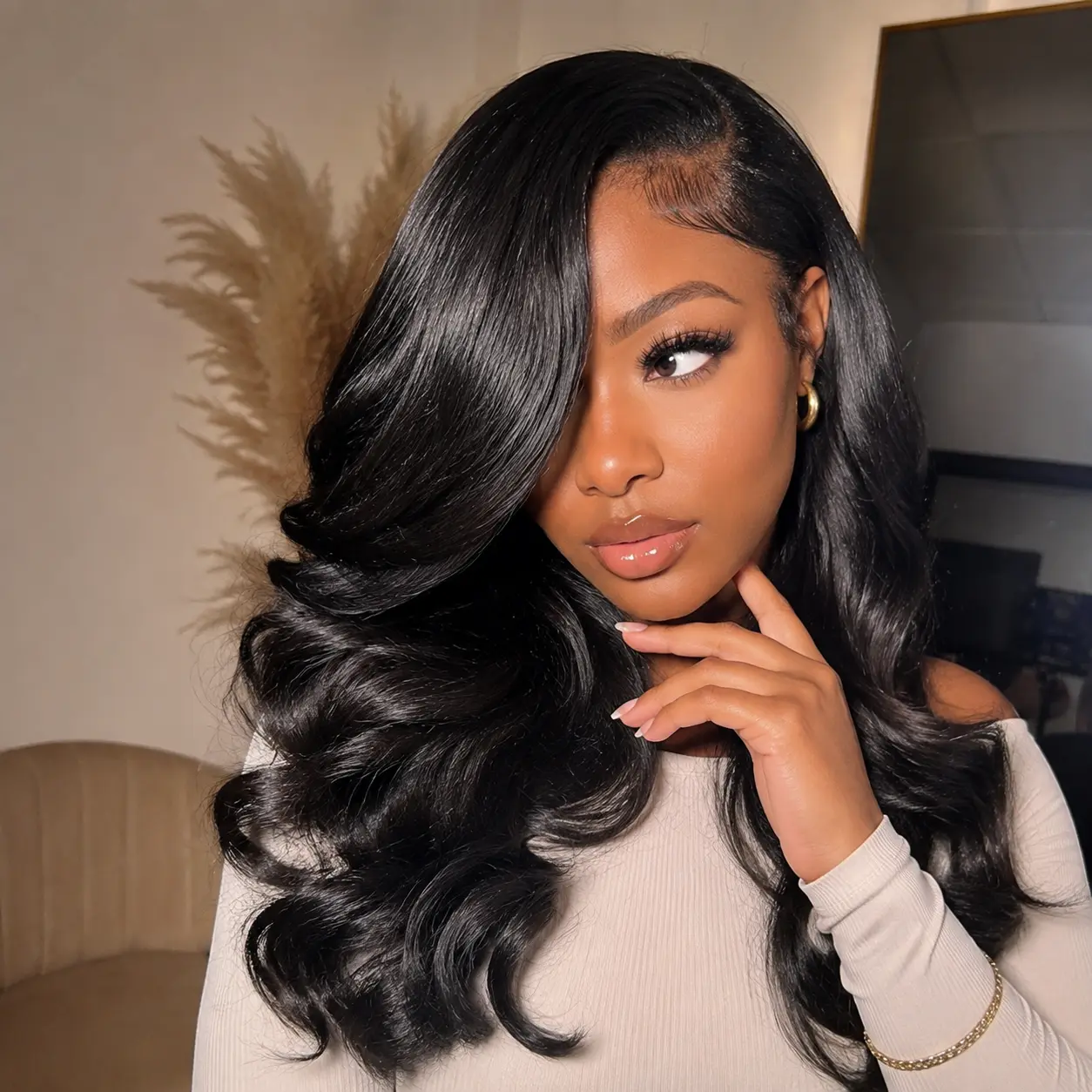 [Summer Clearance] ISEE HAIR M-cap Pre Styled C Part Layered Yaki Body Wave Pre-Cut 9x6 Lace Bleached KnotsFrontal Wig 180% Density Snug Fit Drawstring Wear Go Glueless Wig Pre-Cut Lace Pre Plucked Hairline Wear-Go Beginner-Friendly Wig summer hairstyles