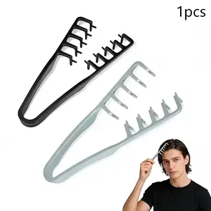 Textured Comb, Wide Tooth Styling Brush, Voluminous Texture Hairbrush Set, Men's Hairstyling Tool, Abs Plastic, Voluminous Hair Styler