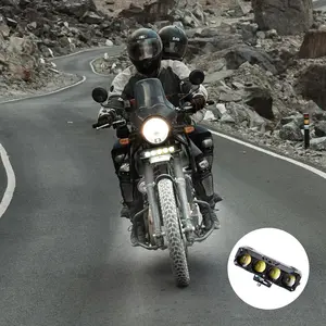LED Work Light with Dual White and Yellow Beam Spotlight for Vehicle Use Fits Motorcycles Tractors and Cars