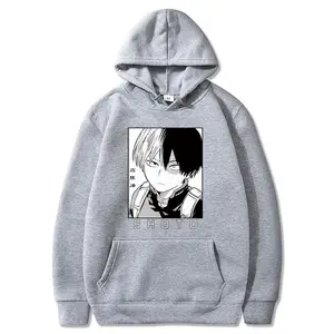 Boku No Hero Academia Sweatshirt Hoodies Tops Harajuku Male Pullover My Hero Academia Hoodie Shoto Todoroki Printed Streetwear Sweatshirt, Hoodie, Comfort Colors