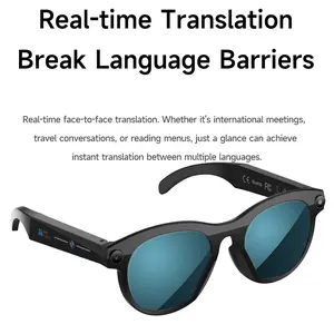 Smart Glasses for Video ,2MP HD Camera Anti-Shake Video Recording AI Glasses, AI Voice Assistant Ai Object Recognition Hands-Free Call Music Control Sunglasses 40g Ultra-Lightweight Wearable Smart Glasses