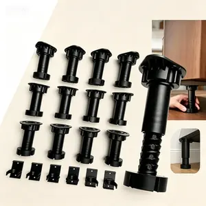 Adjustable Furniture Leveling Feet| Heavy Duty Support Legs for Cabinets, Workbenches, Bed Frames, Desks & Shelves| 3.5" to 6" Adjustment Range, Non-Slip Base, Easy DIY Install| Commercial-Grade Reusable Hardware for Industrial Applications| No Glue N