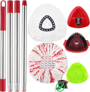 Spin Mop Replacement Handle Set Compatible with Ocedar EasyWring 1 Tank System with Mop Refills
