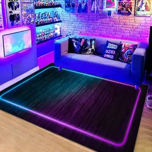 Game Theme Anti-Slip Area Rug, Gaming Rugs, Cool Bedroom Decor Carpet, Fashion Game Mat Ideal for Living Room & Bedroom, Stylish Gaming Accessory, Minimizing Slips