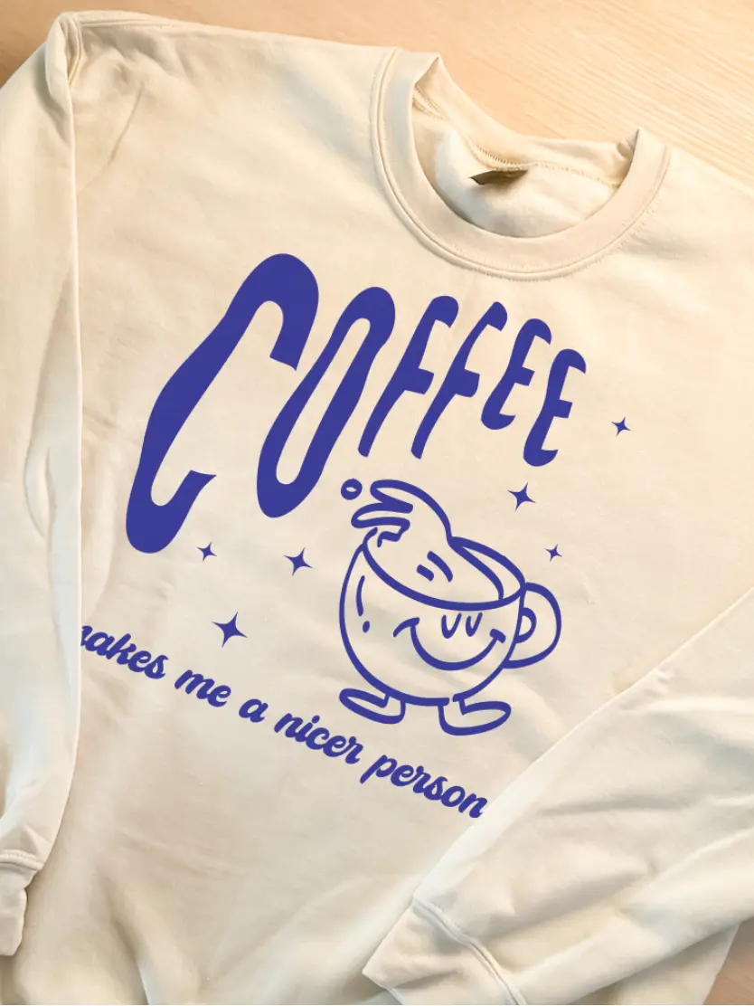 Coffee Makes Me Nicer Graphic Top Coffee Makes Me Nicer Graphic Top