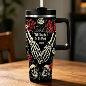 40oz Insulated Stainless Steel Tumbler with Handle, Leak-Proof Direct Drink Lid & Soft Straw, Double Wall Vacuum Travel Mug, Cup Holder Friendly Coffee Cup