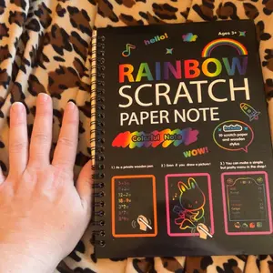 Rainbow Scratch Paper Art Set, 1/10pcs Scratch Paper Set with Wooden Stylus, Art Drawing Supplies for Kids, Birthday Gift, Party Favor Game, DIY Decorative Painting