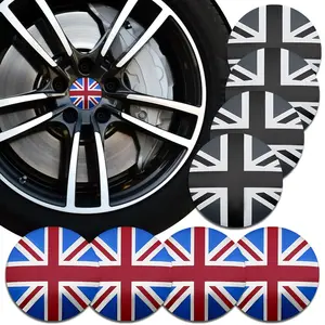 4PCS Union Jack Car Wheel Center Hub Caps Sticker Decals Styling Accessories For Lexus Renault Tesla Mercedes Benz