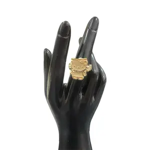 Gold Plated 18K HK Full Body Ring - Elegant Design for Women, Perfect for Any Occasion