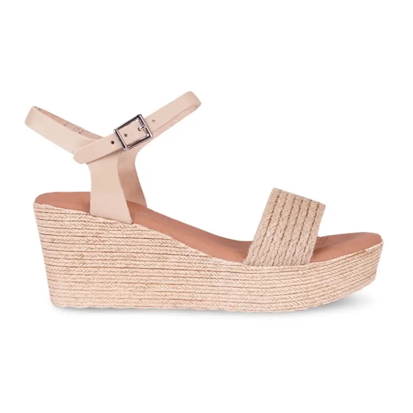 Natural Raffia Wedge - Handmade in Spain