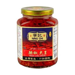 NING CHI Taiwan Chili King "Chao Tian" Chili Sauce - Authentic Taiwanese Spicy Condiment, 390g Jar