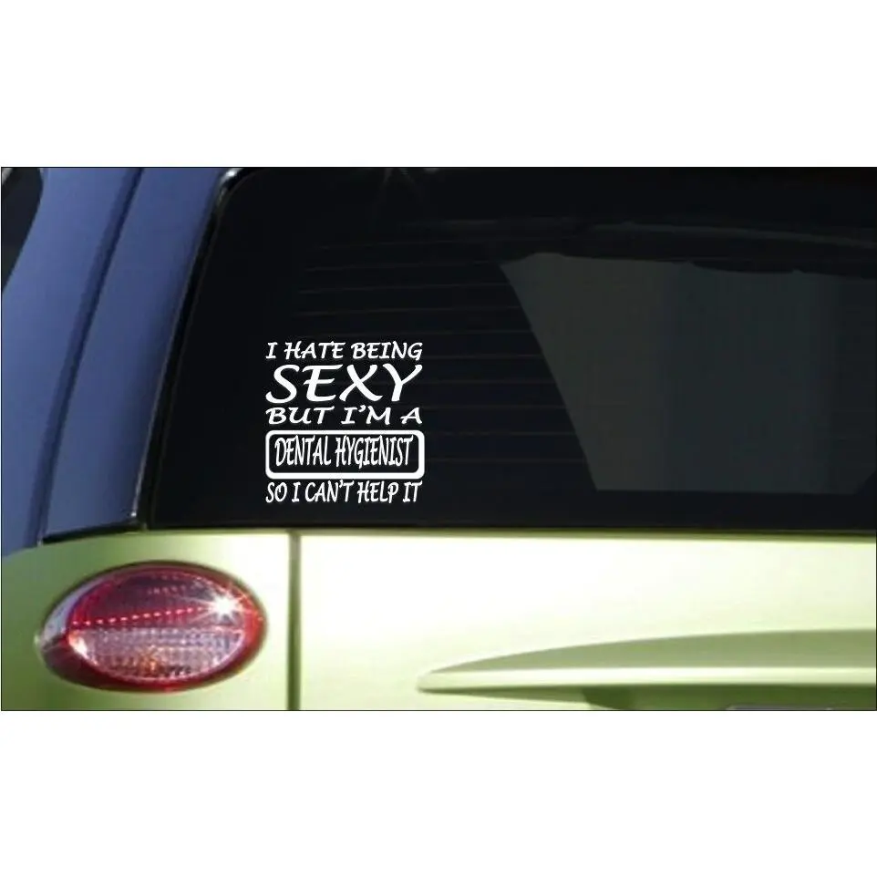 Sexy dental hygienist 6" sticker *G85* decal dentist tooth whitener bleach tray