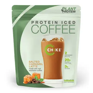 Chike Nutrition Plant Based Salted Caramel Latte Protein Iced Coffee 20g Plant Protein 3g Sugar Smooth & Crave-Worthy Beverage
