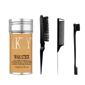 4PCS Shattered Hair Styling IKT Hair Wax Stick Comb Set Oil Hair Wax Stick - Nourish & Style Formula for Smoothness Shine & Goodbye Fly-Aways - 2.7 FL OZ 75 G