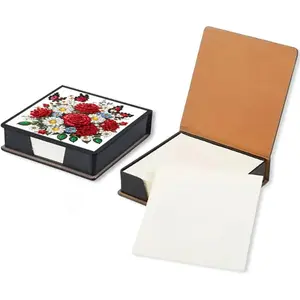 Diamond Painting Kit Note Box Memo Paper Storage Box Diamonds Art Sticky Note Holder Diamond Art Diamond Painting Memo Pad for Office Desk