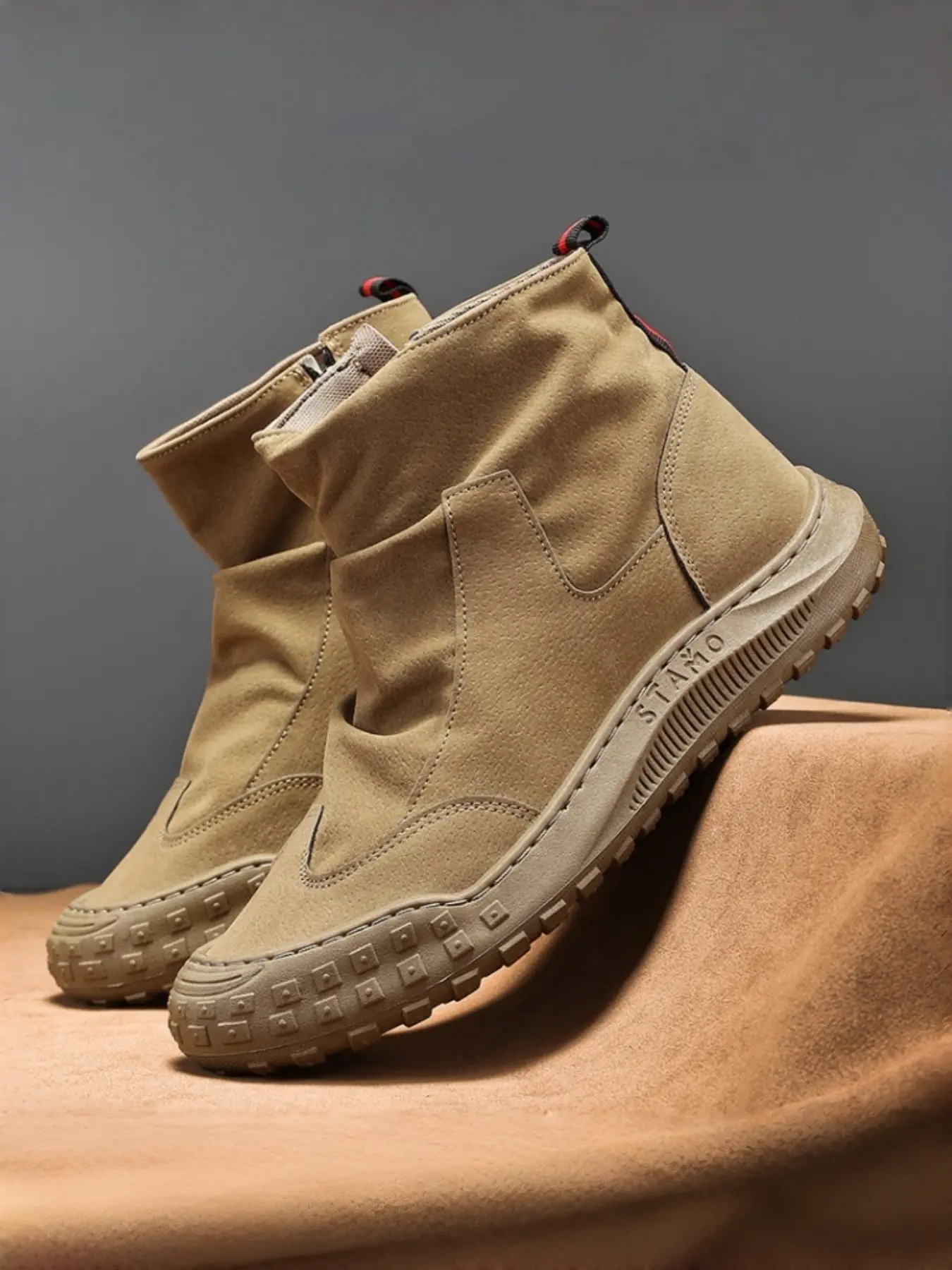 Men's Versatile Retro Faux Suede Work Boots, Dirt-Resistant Comfortable Casual Shoes, Fashion Trendy Outdoor Short Boots, Footwear