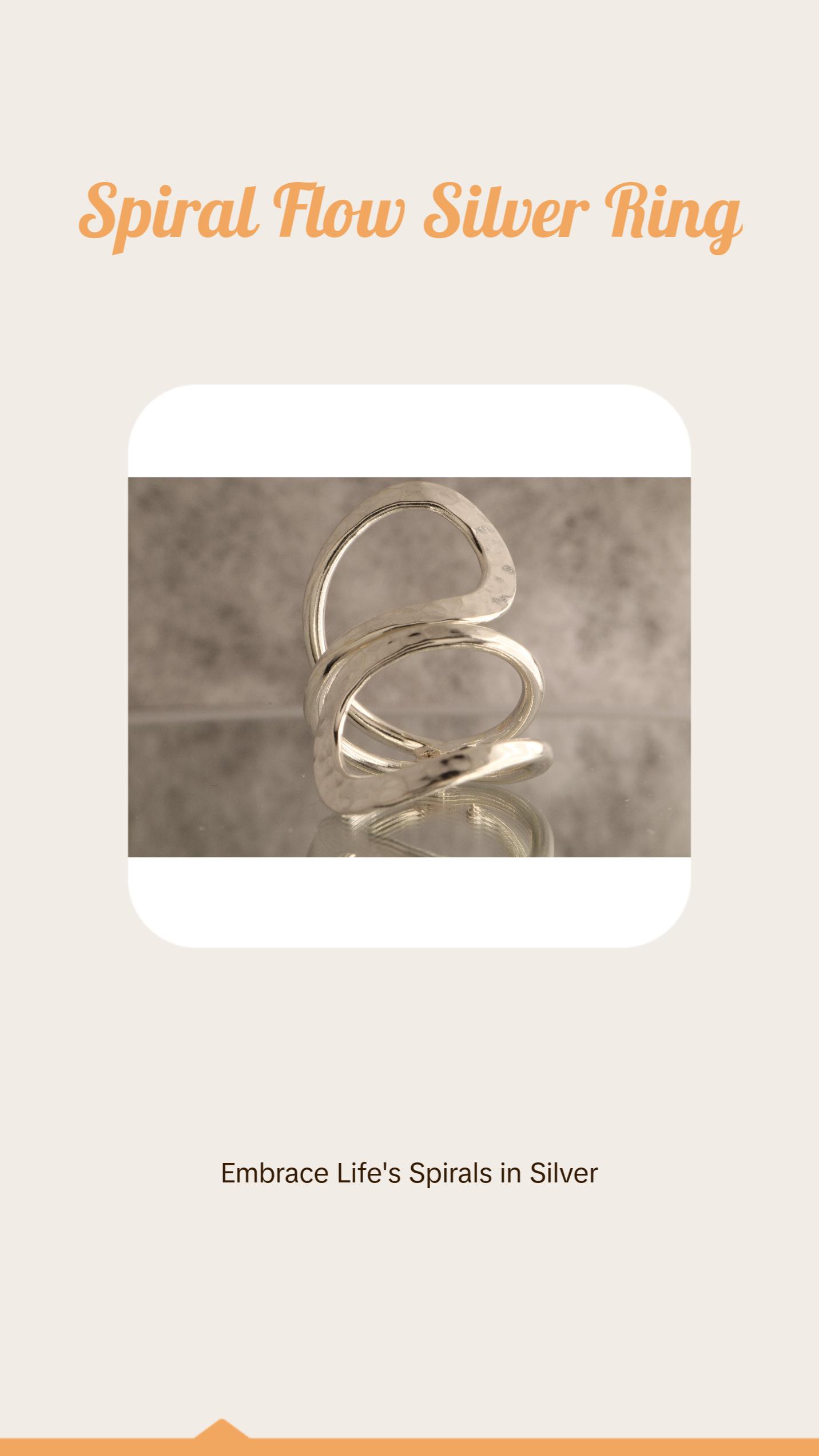 Spiral Flow - Over 8 Grams Of 925 Sterling Silver Statement Ring