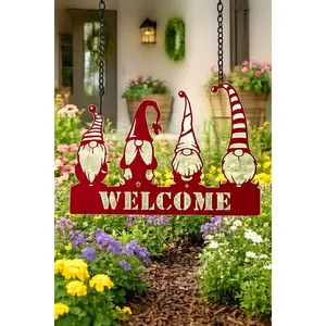 Gnome Welcome Sign - Customizable Text for Any Occasion - Cute Gnome Design - Perfect for Home Decor