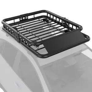 [TOP RATED - FLASH SALE] Garvee Universal Roof Rack Carrier Basket, 51"x36"x5", 200 LBS Capacity, Heavy Duty Rooftop Cargo Rack, for SUVs, Trucks, Vehicles, Balck