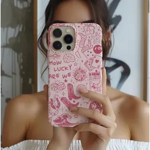 Coquette Coastal Cowgirl Phone Case, Summer Phone Case, Long Live Cowgirls, Pink Phone Cover, Beach Phone Case, Western Boho, It's compatible with iPhone 17, 16, 15, 14, 13, 12, 11, X, and Samsung models. A perfect gift for friends or family.