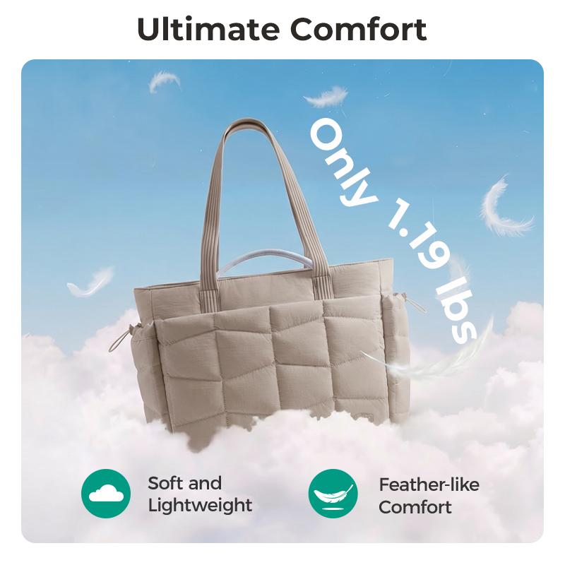 【NEW IN】BAGSMART TRINI Tote Bag for Women, Communter Tote for Daily Use, Large Capacity Lightweight Tote with Multiple Compartments for Travel & Work tiktokshopbacktoschool