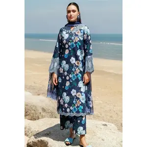 Farasha Aurea Eid Summer Lawn'25 D-13 Floral Blush - Z-1419