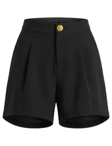 L'AGENCE Saige Safari Short in Black and Gold
