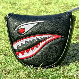 Shark Design Golf Club Head Cover, Semi-Circle Putter Protector, Durable & Stylish Fits Multiple Brands, Ideal Gift for Dad Son Grandpa, Golf Accessory