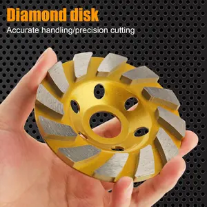 DIY Reno 4-Inch Diamond Grinding Wheel 12-Seg Angle Grinder Cup Disc Wet Dry Concrete Stone Marble Smoother Masonry ToolTok Hack