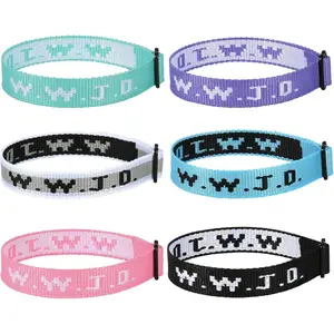 6count WWJD Bracelet for Women Men, Christian Gifts Wristbands, WWJD Rubber Bracelets - What Would Jesus Do Silicone Bracelet