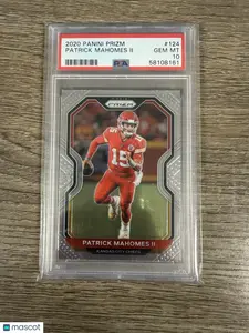 Patrick Mahomes II PSA 10 Gem Mint 2020 Panini Prizm #124 NFL Kansas City Chiefs