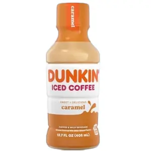 Dunkin Donuts Iced Coffee, Caramel 13.7 fl oz, 12 Pack (12, Caramel)