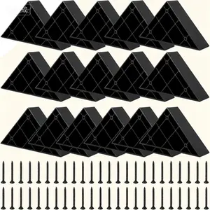 16pcs Plastic Couch Legs Replacement Black Triangle Corner Sofa Legs with Screws Chair Feet, 5.71"*5.71"*1.6", Heavy Duty Furniture Legs for Sofa Couch Chair, Easy to Install, Stable Support