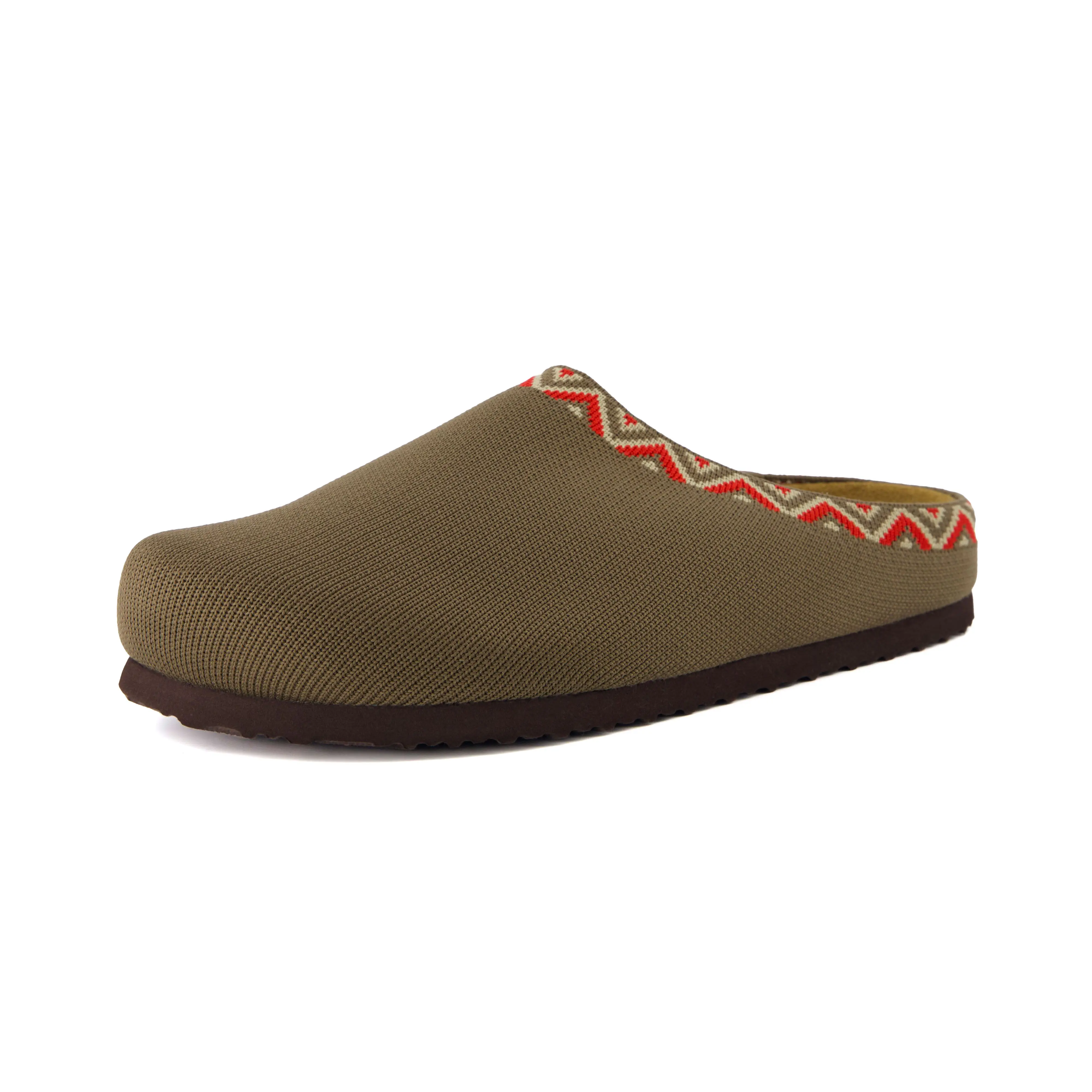 Cushionaire Swiss Knit Cork Footbed Clogs for Women | Soft Stretch Knit Slip-on Clogs with Comfort Padding | Lightweight Everyday Clogs for All Day Wear