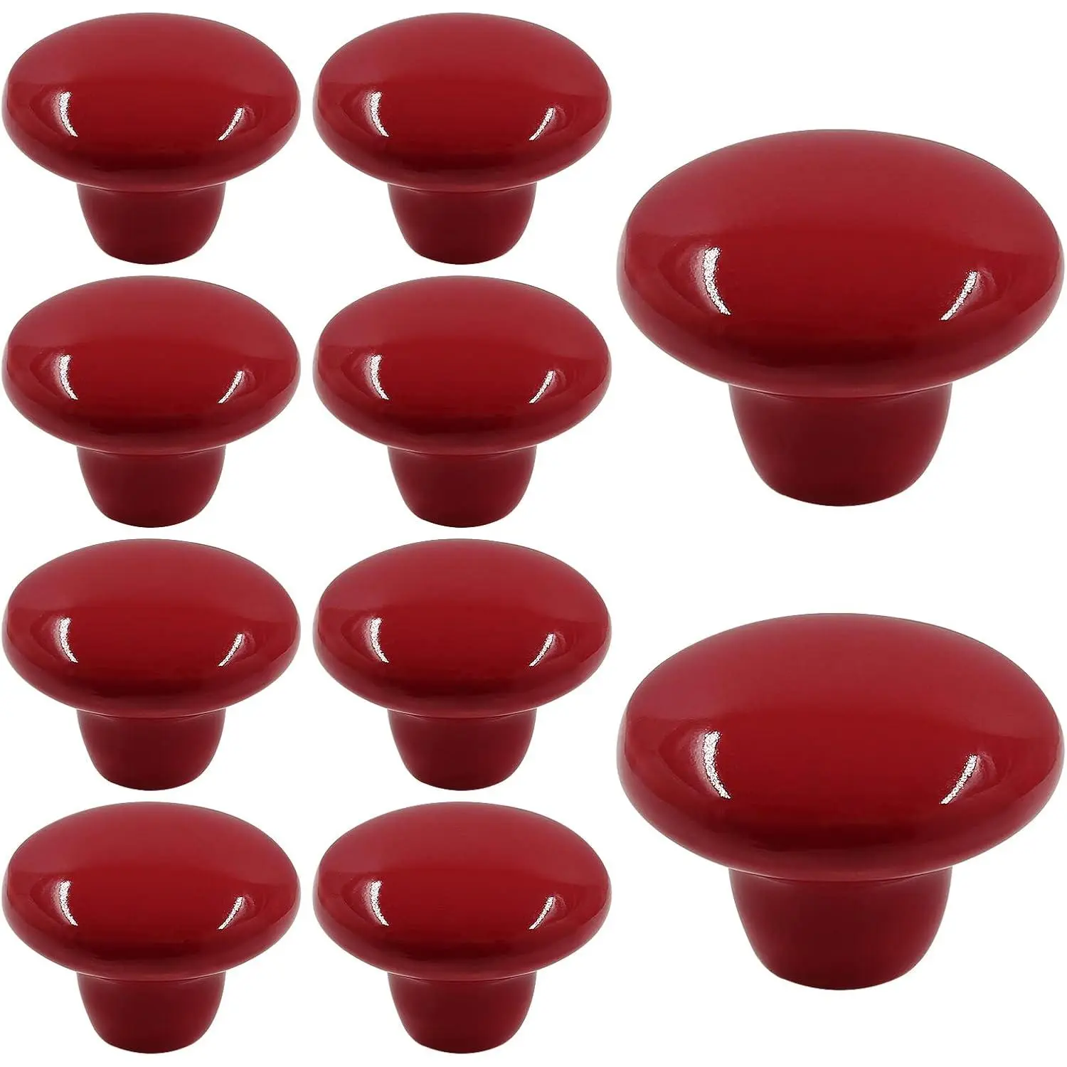 10Pcs Cabinet Ceramic Knobs, 1.5Inch/ 38mm Red Cute Drawer Knobs Round Dresser  Knob Pull Handles with Screws for Cupboard, Wardrobe, Kitchen, Bedroom,  Door, Kids' Room - TikTok Shop