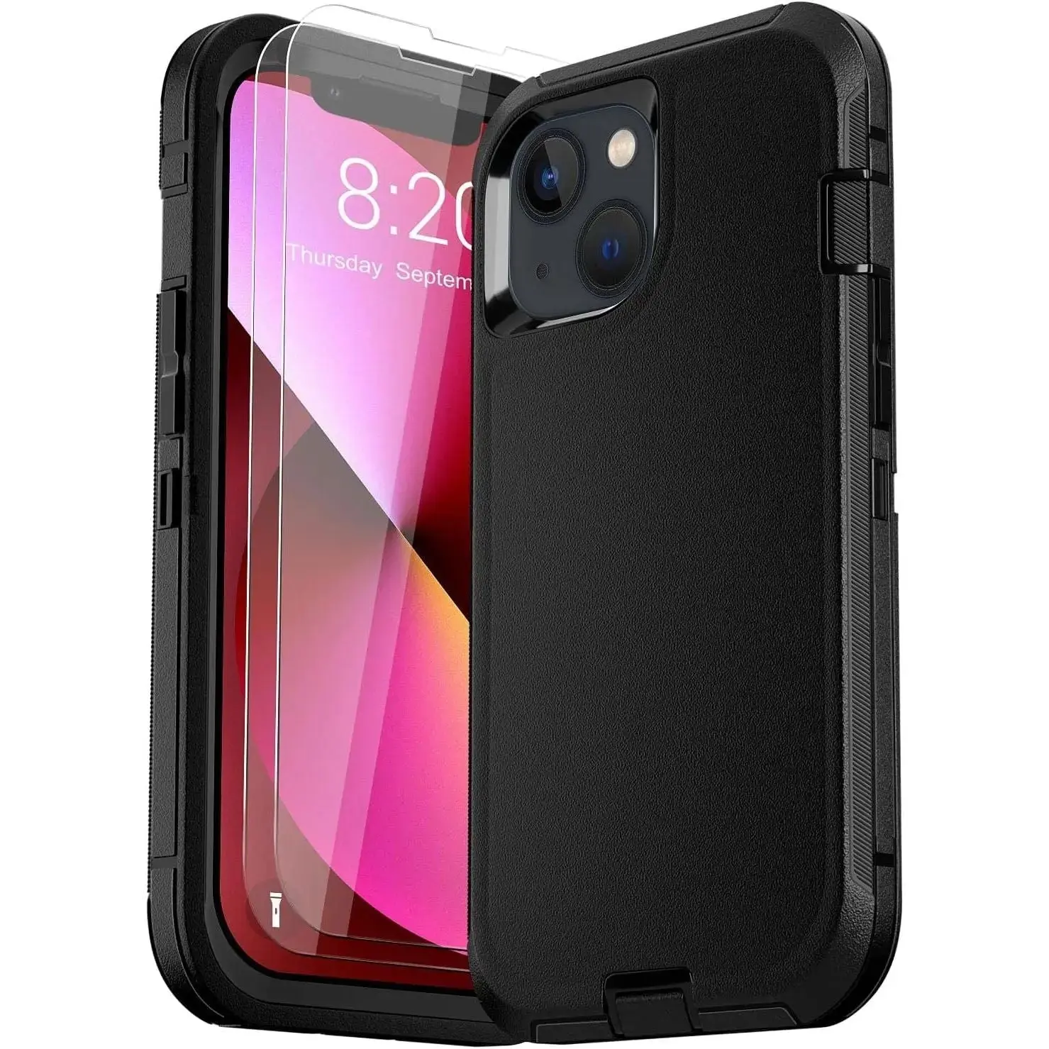 Entronix Case for iPhone 13 - Heavy Duty & 2 Screen Protectors Cover Protection
