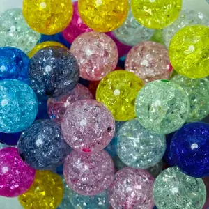 Crackle effect 16 mm bead,  mix 20pcs