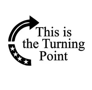 This is the Turning Point Vinyl Window Decal Smooth White Stickers Easy Install Application Instructions Included Quality Cut Vinyl Decor Door Decorations Decorative
