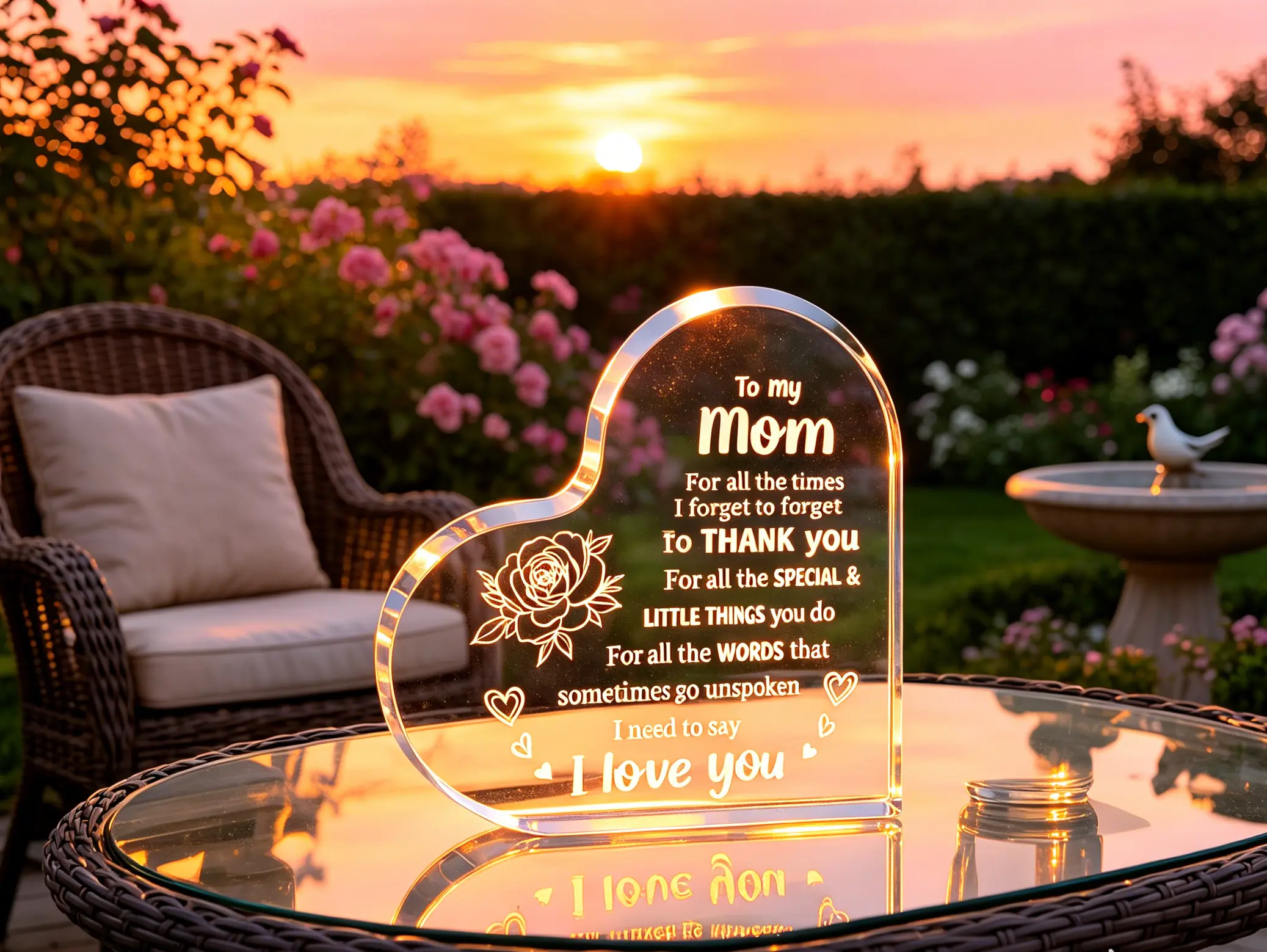 A Gift from Son to Father (Suitable for Birthdays,  , or Father's Day) – "To My Dear Dad: I See So Much of You in Me" Transparent Acrylic Desktop Ornament